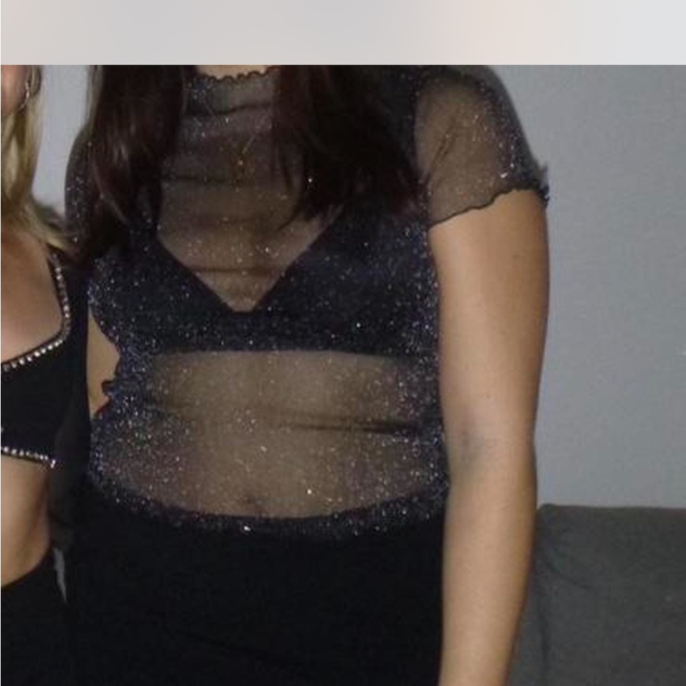 Pretty little things Black Sheer Tank Top